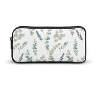 JiuPopular Trousse à crayons, feuilles d'eucalyptus, trousse de papeterie utilisée comme trousse à crayons pour le bureau et l'école, sac de voyage d'affaires ou petite boîte à outils, trousse de