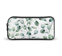 JiuPopular Trousse à crayons, feuilles d'eucalyptus, trousse de papeterie utilisée comme trousse à crayons pour le bureau et l'école, sac de voyage d'affaires ou petite boîte à outils, trousse de