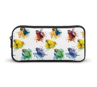 JiuPopular Trousse à crayons, motif perroquet aquarelle 3D, trousse de papeterie utilisée comme trousse à crayons pour le bureau et l'école, sac de voyage d'affaires ou petite boîte à outils, trousse