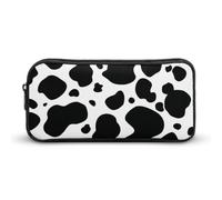 JiuPopular Trousse à crayons, sac de papeterie imprimé vache utilisé comme trousse à crayons pour le bureau et l'école, sac de voyage d'affaires ou petite boîte à outils, trousse de maquillage pour