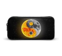 JiuPopular Trousse à crayons, trousse de papeterie cool Yin Yang, utilisée comme trousse à crayons pour le bureau et l'école, sac de voyage d'affaires ou petite boîte à outils, trousse de maquillage