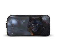 JiuPopular Trousse à crayons, trousse de papeterie Fantasy WolfStationery utilisée comme trousse à crayons pour le bureau et l'école, sac de voyage d'affaires ou petite boîte à outils, trousse de