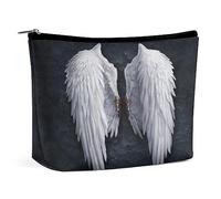 JiuPopular Trousse de maquillage mexicaine Dia De Muertos Trousse de toilette portable avec fermeture éclair pour un usage quotidien, voyage, Ailes d'ange., Taille unique