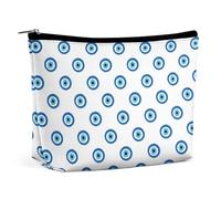 JiuPopular Trousse de toilette portable avec fermeture éclair pour un usage quotidien, voyage Motif coquelicots rouges, Mauvais yeux., Taille unique