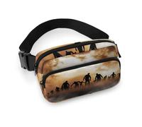 JiuPopular Zombies Dead Men Walking Body at Night Sac banane réglable pour course à pied, marche, randonnée