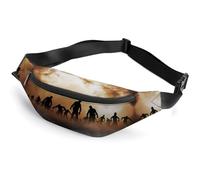 JiuPopular Zombies Dead Men Walking Body at Night Sac banane réglable pour course à pied, marche, randonnée