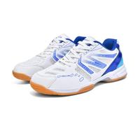 JiuQing Chaussures Badminton Hommes Baskets Tennis Table Professionnelles Légères pour Courts Intérieurs Extérieurs Sports Raquette,Bleu,42 EU