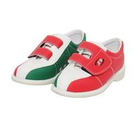JiuQing Chaussures De Bowling Hommes Et Femmes Chaussures D'entraînement De Bowling en Salle pour Débutants Semelle Coulissante Crochet Et Boucle Légères,Rouge,42 EU