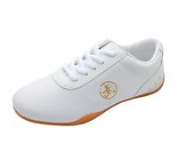 JiuQing Chaussures De Tai Chi Hommes Femmes Et Enfants Chaussures d'arts Martiaux De Kung Fu Pieds Nus en Toile pour La Marche en Taekwondo,d'or,45 EU