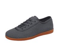 JiuQing Chaussures De Tai Chi pour Hommes Chaussures De Kung Fu d'arts Martiaux De Cross-Training De Marche Et De Fitness en Maille Pieds Nus,Dark Grey,39 EU