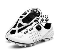 JiuQing Chaussures VTT Homme avec Cales SPD Chaussures Montagne Cyclisme | Compatible Avec SPD, Chaussures Vélo D'intérieur D'extérieur, Légères Respirantes, Boucle Rotative, Pour Route Sentiers