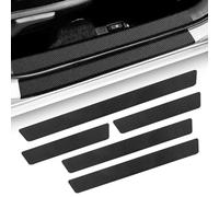 jiuqiwang 5 Pièces D'entrée de Porte de Voiture Protection de Seuil de Porte pour BMW 1 Series 1er Serie 1 E81 E82 E87 E88 F20 F21 F40 F70 F52, Autocollant de Protection Fibre de Carbone Accessoires