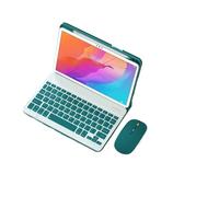 JiuRui Accessoires, Étui de Protection en Cuir for Tablette, Clavier QWERTY, Fente for Stylet, Compatible avec Huawei Matepad Pro 12.6 Pouces Universel(Green+Keyboard+Mouse)