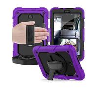 JiuRui Accessori, Anti Drop Silicone Shell with Shoulder Strap, Tablet Protective Case Suitable for iPad air 11 2025 model/air4/5/6-10.9 inches Universal(Purple Black+Black)