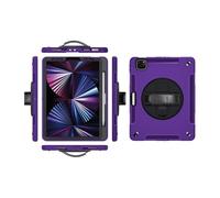 JiuRui Accessori, Anti-Fall Silicone Shell, Strap and Shoulder Protective Cover Suitable for iPad 11th (2025)/10th Generation -10.9 inches(Purple (Bracelet))