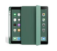 JiuRui Accessori, Detachable Tri-Fold Smart Cover with Pencil Slot, Flip PU Stand Case Compatible with iPad Mini 6/7 8.3 inches(Dark Green)
