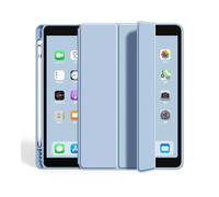 JiuRui Accessori, Detachable Tri-Fold Smart Cover with Pencil Slot, Flip PU Stand Case Compatible with iPad Air 7 11 inches(Bleu Ciel)