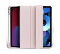 JiuRui Accessori, Detachable Tri-Fold Smart Cover with Pencil Slot, Flip PU Stand Case Compatible with iPad Air 7 11 inches(Rose)