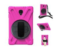 JiuRui Accessori, Hand/Shoulder Strap Anti Drop Shell Protective Case Suitable for Samsung Galaxy Tab S10+/S9FE plus/S9plus/S7 plus/S7FE/S8+ 12.4 inch(Rosy (Strap))