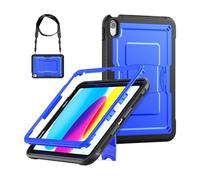 JiuRui Accessori, Honeycomb Large Bracket, Protective Shell Cover Suitable for iPad Air 11 M3 A3266(2025)/ Air11 M2 A2902 (2024)(Blue+Strap)