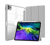 JiuRui Accessori, Painted Protective Cover with Pen Slot, Acrylic Marble Texture Shell Suitable for iPad Mini 7 2024/mini6 2021-8.3 inch(Grigio)