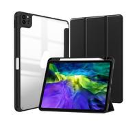 JiuRui Accessori, Painted Protective Cover with Pen Slot, Acrylic Marble Texture Shell Suitable for iPad Mini 7 2024/mini6 2021-8.3 inch(Noir)