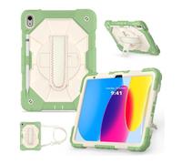 JiuRui Accessori, Shoulder Strap Protective Case, Horizontal and Vertical Bracket Silicone Cover Suitable for iPad Pro 11 inch 2018-2022(Matcha Green)