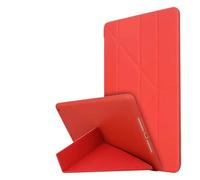 JiuRui Accessori, Y-Fold Foldable Bracket Cover, TPU Soft Silicone Shell Suitable for iPad Pro 13 inches 2024(Rouge)