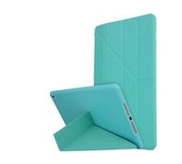 JiuRui Accessori, Y-Fold Foldable Bracket Cover, TPU Soft Silicone Shell Suitable for iPad Pro 13 inches 2024(Mint Green)