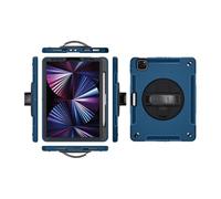 JiuRui Anti-Fall Silicone Shell, Strap and Shoulder Protective Cover Suitable for iPad Pro 11 inch-2024/2025(Blue (Bracelet))