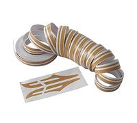 JiuRui Auto Stickers 1pc Décoration de Voiture Outils de Style Rouler Multicolore Striping Pin Stripe Steamline Double Ligne Double Ligne Bande Decal Vinyle Autocollant (Color Name : Gold Plating)