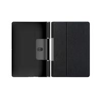 JiuRui étuis et Housses, Magnetic Folio Synthetic Leather Book Cover Hard PC Back Shell Compatible with Lenovo Yoga Tab 5 YT-X705F(Noir)