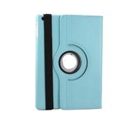 JiuRui Lychee Pattern Protective Cover 360° Rotating Leather Case Suitable for iPad Air 13 inches 2024-2025 Universal(Sky-Blue)
