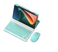 JiuRui Tablettes Accessoires, Clavier détachable, étui de Protection à Rabat en Cuir Compatible avec Xiaomi Pad 5/5Pro 11 Pouces(Dark Green+Keyboard+Mouse)