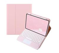 JiuRui Tablettes Accessoires, Étui de Protection Amovible en Cuir avec Clavier Normal/Tactile, Compatible avec la Tablette Huawei MatePad Air 11,5 Pouces (2023)(Pink+Touch Keyboard)