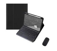 JiuRui Tablettes Accessoires, Étui en Cuir PU et TPU avec Emplacement for Stylo et Clavier Amovible Compatible avec Huawei MatePad SE11 2024(Black+Touch Keyboard+Mouse)