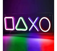 JIURUIFFC Enseignes Néon de Jeu, Gaming Enseigne Lumineuse avec Gradation, Lampe Neon LED Alimenté par USB pour Décoration Murale, Chambre, Fête, Bar, Salle de Jeux