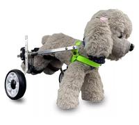 JIURUOZ Fauteuil Roulant pour Chien, Attelle de Jambe réglable à 2 Roues for Animaux de Compagnie paralysés/handicapés, Dispositif d'assistance léger for la Jambe arrière(Large)