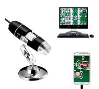Jiusion 40 Jusqu à 1000X Grossissement Endoscope, 8pcs LED USB 2.0 Microscope numérique, Mini caméra avec Adaptateur OTG et Support en métal, Compatible avec Mac Window 7 8 10 11 Android Linux