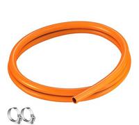 Jiusion Ensemble de tuyaux de gaz standard de 2 Mètres britanniques - 8 mm diamètre intérieur du tuyau de LPG PVC + 2 clips d'installation, durable et fuite