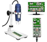 Jiusion Microscope numérique USB Camera, 40-1000X Portable Grossissement Endoscope 8 LED avec Adaptateur Professionnel, Support de Maintien, Compatible avec Mac Window XP 7 8 10 OTG Android Linux