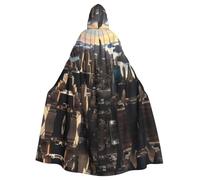 JIUTY Cape à capuche économique pour adulte, 145 cm de long, parfaite pour les fêtes d'Halloween, les danses