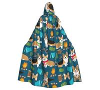 JIUTY Cape à capuche économique pour adulte, 145 cm de long, parfaite pour les fêtes d'Halloween, les danses