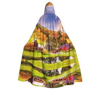JIUTY Cape à capuche économique pour adulte, 145 cm de long, parfaite pour les fêtes d'Halloween, les danses