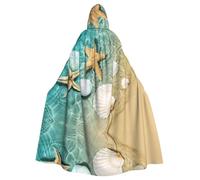 JIUTY Cape à capuche économique pour adulte, motif étoile de mer, 145 cm de long, parfaite pour les fêtes d'Halloween, les danses