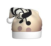 JIUTY Chapeau de Père Noël unisexe avec impression de notes de musique pour Noël, couvre-chefs épais, chapeaux de Noël, scène, Halloween, communauté