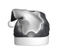 JIUTY Chapeau de Père Noël unisexe avec impression fantôme noir et Halloween pour Noël Chapeaux épais Scène Halloween Communauté