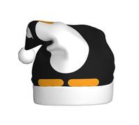 JIUTY Chapeau de Père Noël unisexe avec imprimé pingouin mignon pour Noël Chapeaux épais Chapeaux de Noël Scène Halloween Communauté