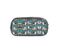 JIUTY Corgi Trousse transparente élégante avec fermeture éclair lisse, trousse multifonction pour l'école et le bureau