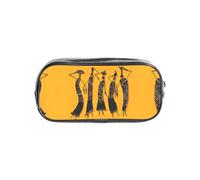 JIUTY Creative African Culture Trousse transparente élégante avec fermeture éclair lisse, sac de papeterie multifonction pour l'école et le bureau